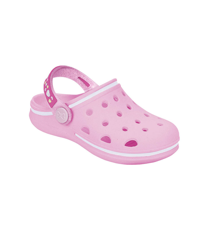Babuche Infantil Feminino WorldColors Rosa com Detalhe em Gliter Fernanda ramos kids