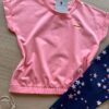 fernandaramoskids com br Blusa Cropped Infantil Feminino Manga Curta com Elástico Rosa 1