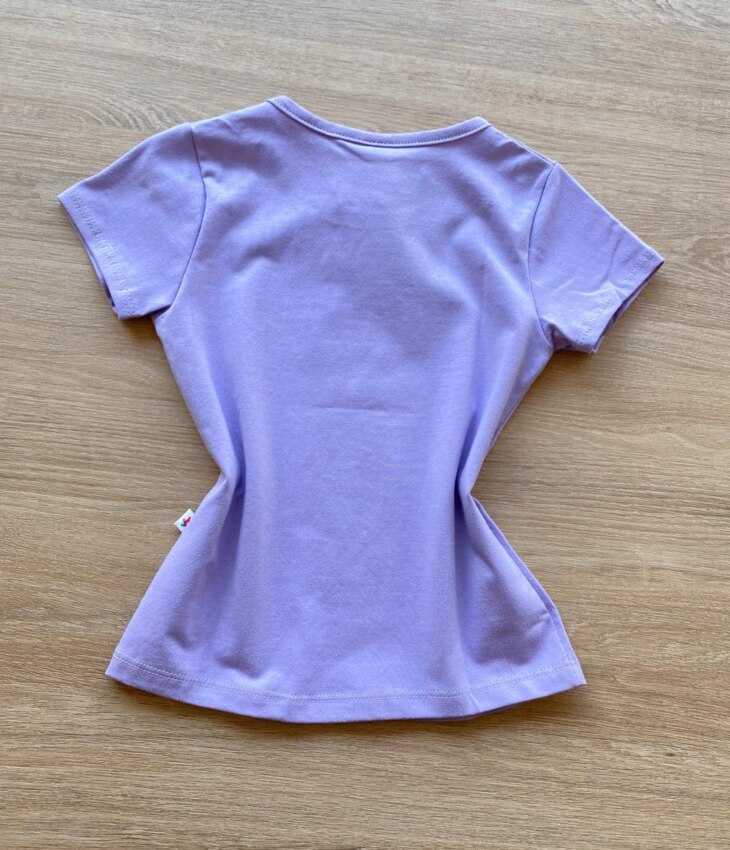 fernandaramoskids com br Blusa Infantil Feminina Manga Curta Básica Lilás 2