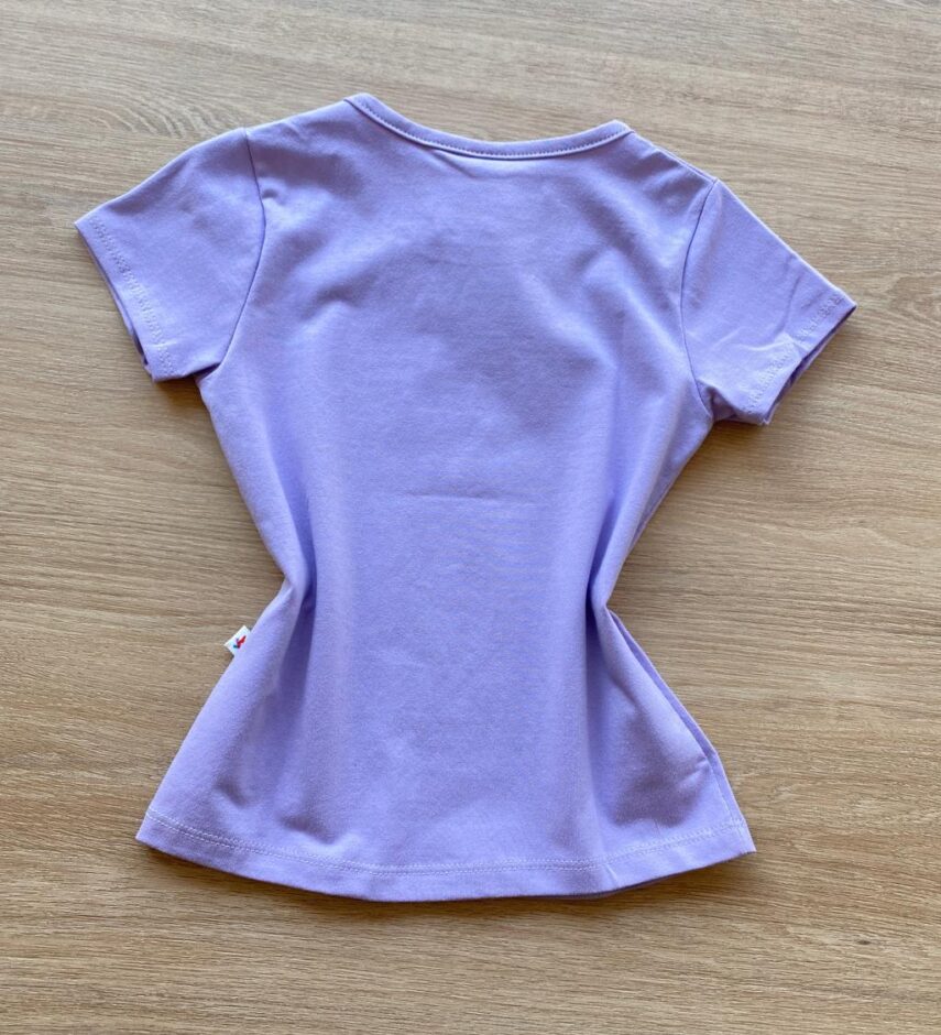 fernandaramoskids com br Blusa Infantil Feminina Manga Curta Básica Lilás 2