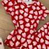 fernandaramoskids com br Blusa Infantil Feminina Manga Curta de Malha Corações Vermelha 1
