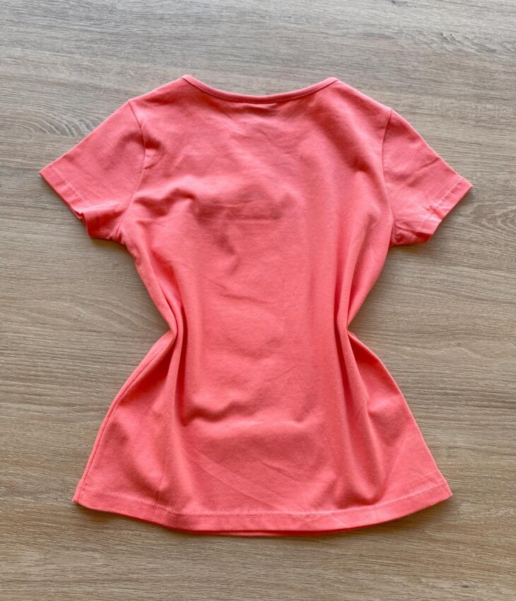 fernandaramoskids com br Blusa Infantil Feminina Manga Curta Estampa Happy Sunday Salmão 2