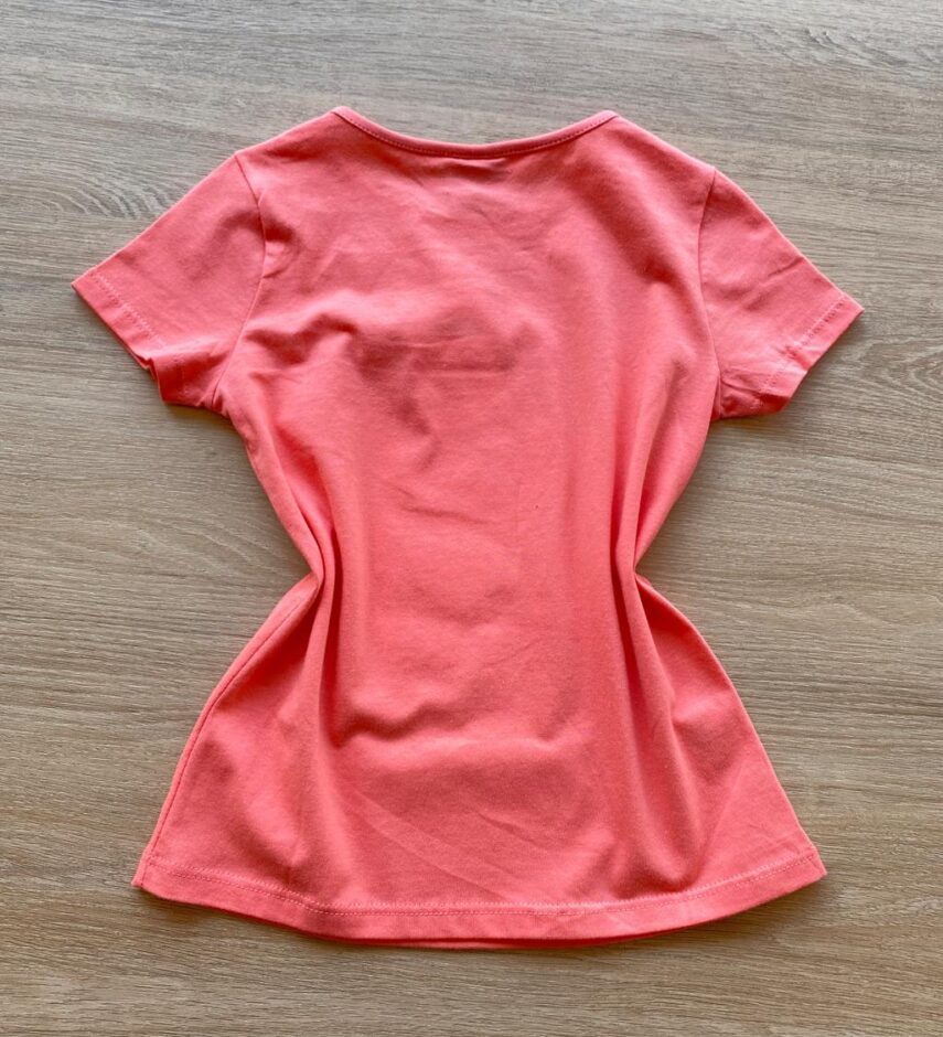 fernandaramoskids com br Blusa Infantil Feminina Manga Curta Estampa Happy Sunday Salmão 2