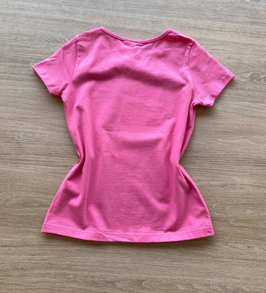 fernandaramoskids com br Blusa Infantil Feminina Manga Curta Estampa Love Seeds Rosa 2