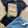 fernandaramoskids com br Blusa Infantil Feminina Manga Curta Estampa You Look So Good Preta 1