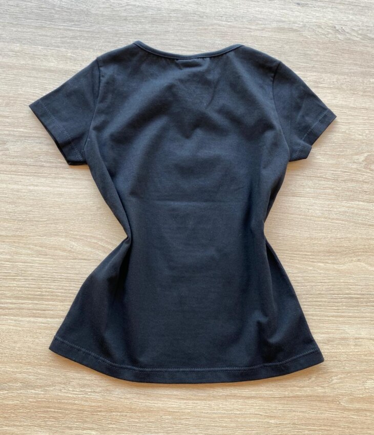 fernandaramoskids com br Blusa Infantil Feminina Manga Curta Estampa You Look So Good Preta 2