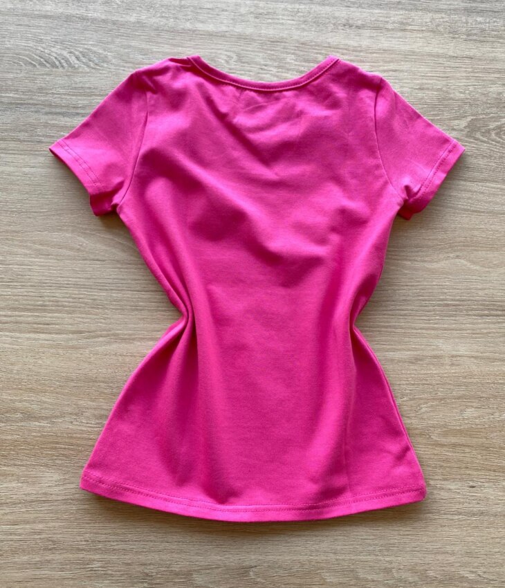 fernandaramoskids com br Blusa Infantil Feminina Manga Curta Tradicional Pink 2
