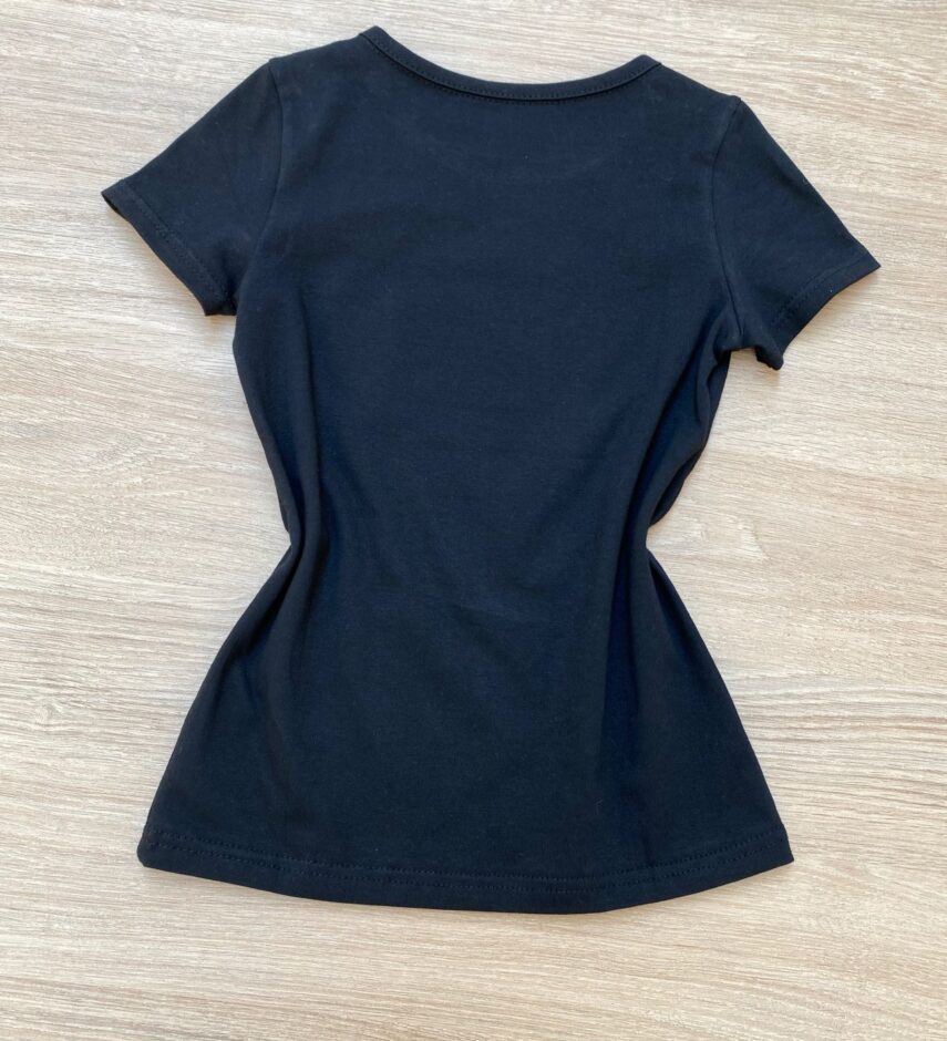 fernandaramoskids com br Blusa Infantil Feminina Manga Curta Tradicional Preta 2