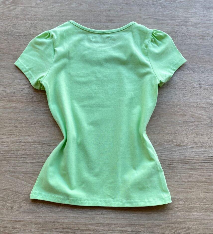 fernandaramoskids com br Blusa Infantil Feminina Manga Curta Tradicional Verde 2