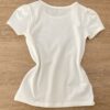 fernandaramoskids com br Blusa Manga Curta Infantil Feminina Tradicional Off White 2
