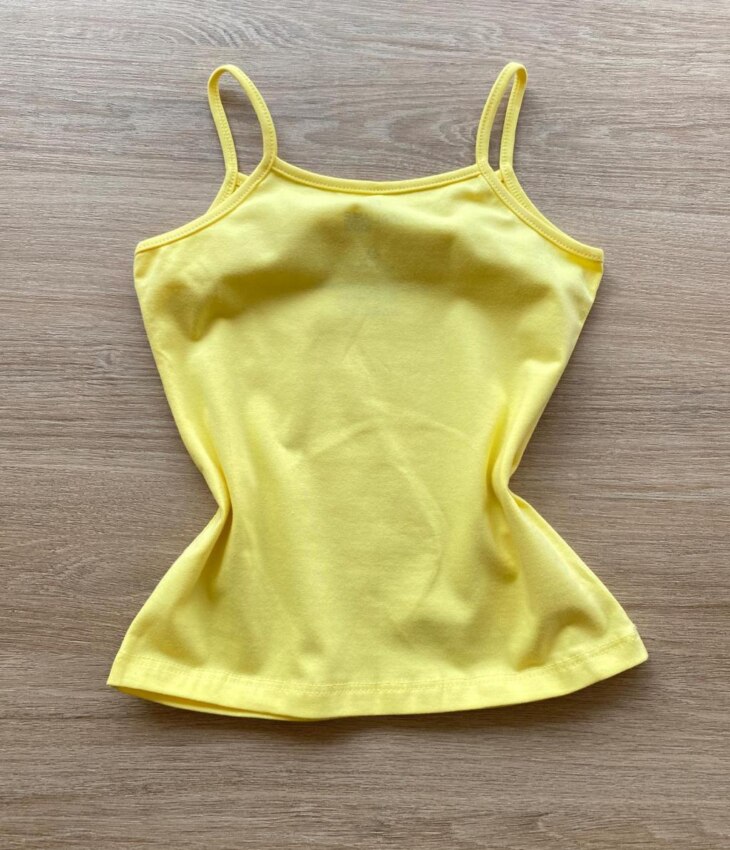 fernandaramoskids com br Blusa Regata Infantil Feminina Básica Justa Amarela 2