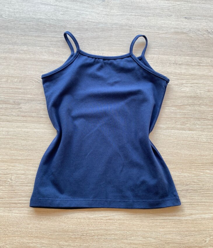 fernandaramoskids com br Blusa Regata Infantil Feminina Básica Justa Azul Marinho 3