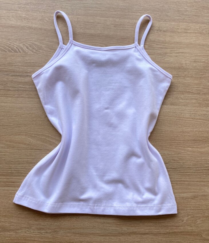 fernandaramoskids com br Blusa Regata Infantil Feminina Básica Justa Branca 2