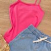 fernandaramoskids com br Blusa Regata Infantil Feminina Básica Justa Rosa 1