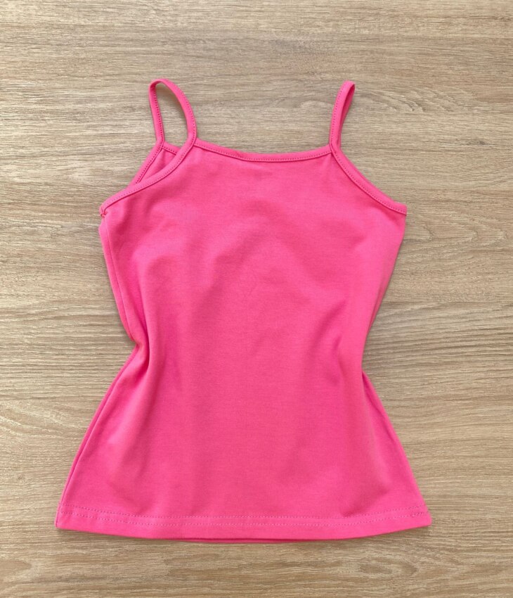 fernandaramoskids com br Blusa Regata Infantil Feminina Básica Justa Rosa 2
