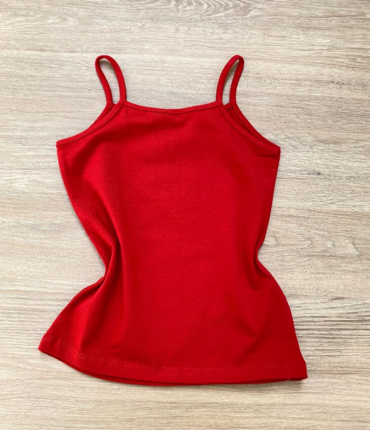 fernandaramoskids com br Blusa Regata Infantil Feminina Básica Justa Vermelha 2