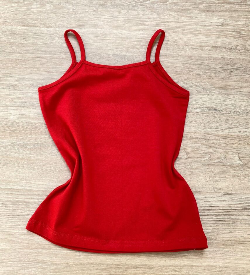 fernandaramoskids com br Blusa Regata Infantil Feminina Básica Justa Vermelha 2