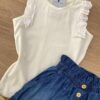 fernandaramoskids com br Blusa Regata Infantil Feminina com Detalhe Off White 1