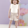 Blusa Regata Infantil Feminina com Detalhe Off White Fernanda ramos kids