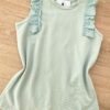 fernandaramoskids com br Blusa Regata Infantil Feminina com Detalhe Verde Água 1