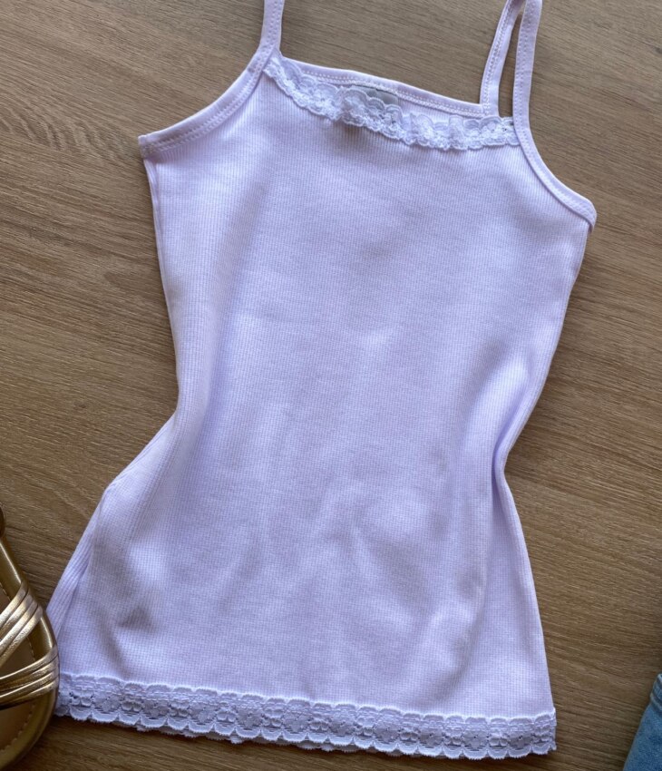 fernandaramoskids com br Blusa Regata Infantil Feminina Detalhe em Renda Branca 2