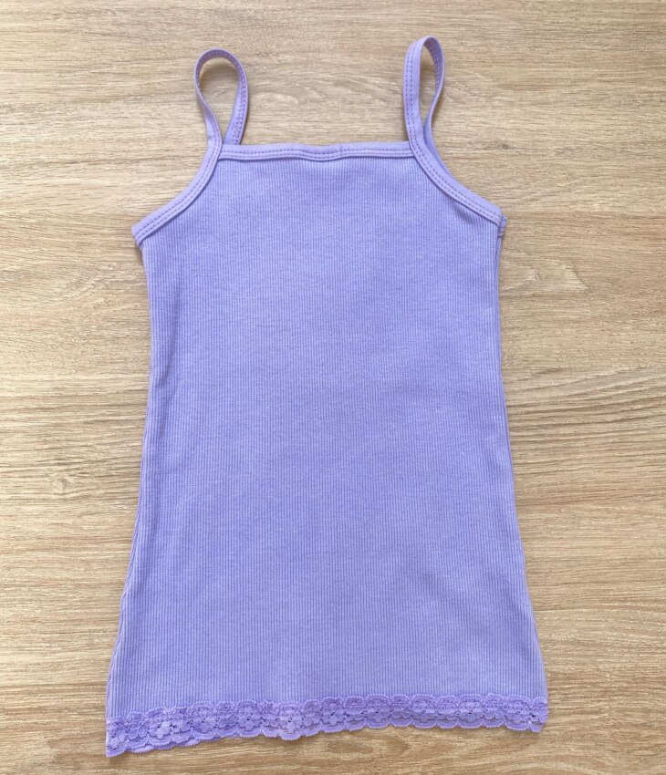 fernandaramoskids com br Blusa Regata Infantil Feminina Detalhe em Renda Lilás 2