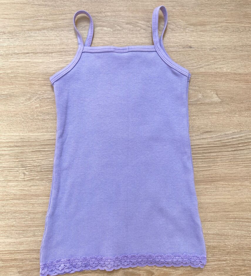 fernandaramoskids com br Blusa Regata Infantil Feminina Detalhe em Renda Lilás 2
