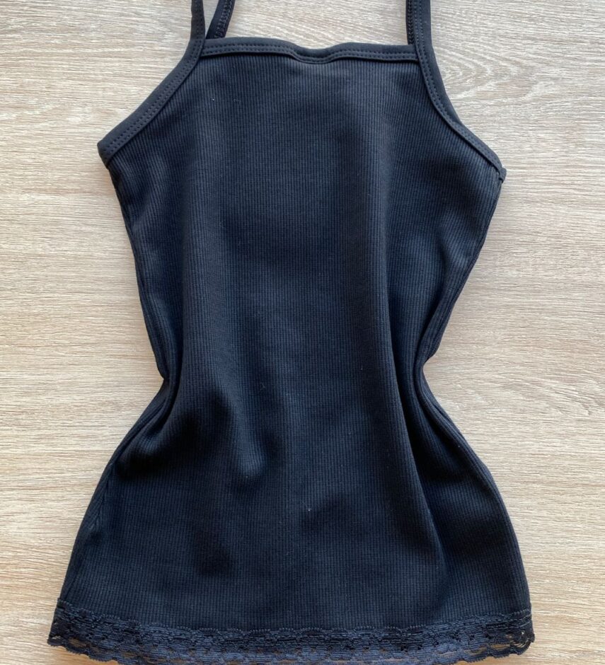fernandaramoskids com br Blusa Regata Infantil Feminina Detalhe em Renda Preta 2