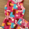 fernandaramoskids com br Blusa Regata Infantil Feminina Justa Estampada Fundo Rosa 1