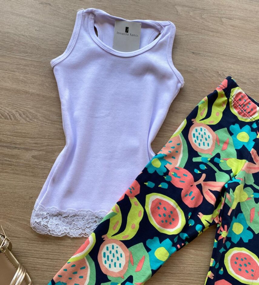 fernandaramoskids com br Blusa Regata Infantil Feminina Tradicional Detalhe em Renda Branca 1