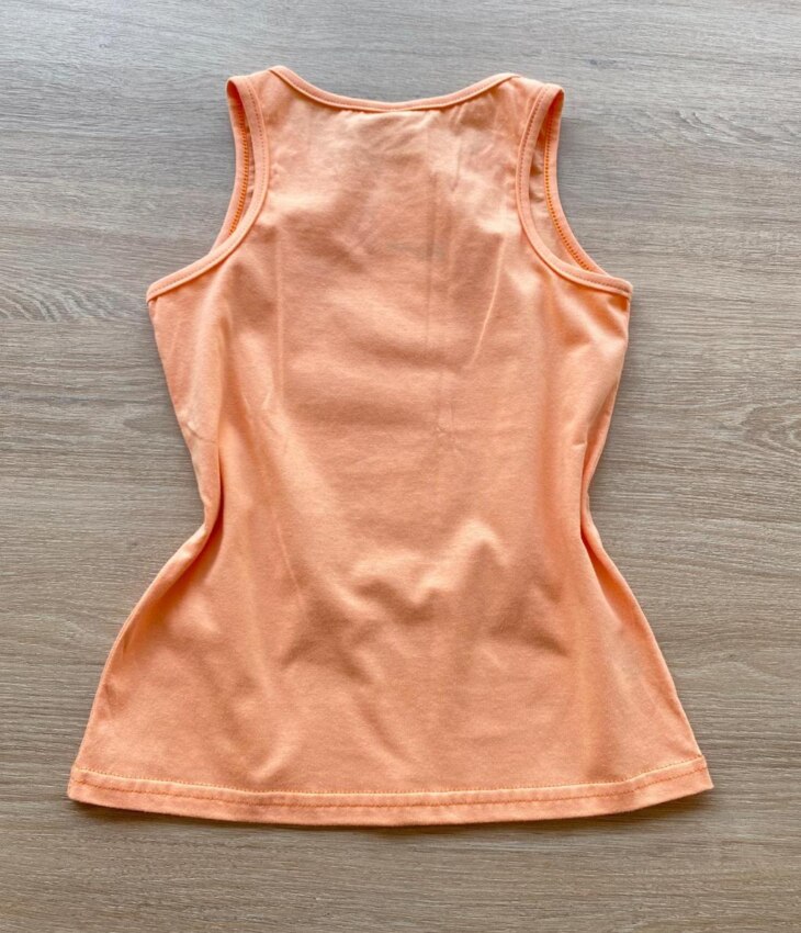 fernandaramoskids com br Blusa Regata Infantil Feminina Tradicional Estampada Laranja 2