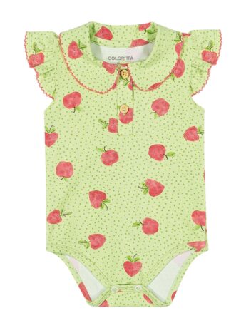 fernandaramoskids com br Body Infantil Feminino Estampa de Frutinhas Verde