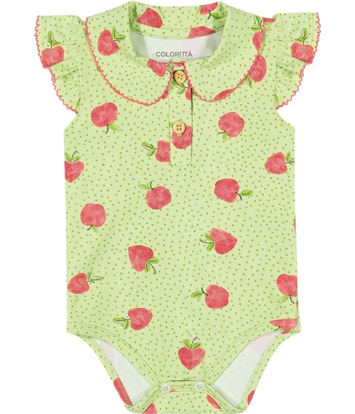 fernandaramoskids com br Body Infantil Feminino Estampa de Frutinhas Verde