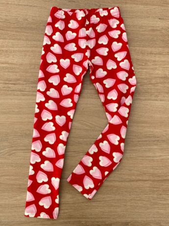 fernandaramoskids com br Calça Legging Infantil Feminina Estampa Corações Fundo Vermelho 1