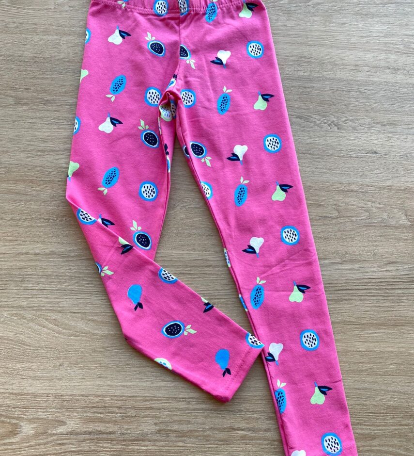 fernandaramoskids com br Calça Legging Infantil Feminina Estampa Frutinhas Rosa 1