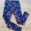 fernandaramoskids com br Calça Legging Infantil Feminina Estampada Estrelas Azul Marinho 1