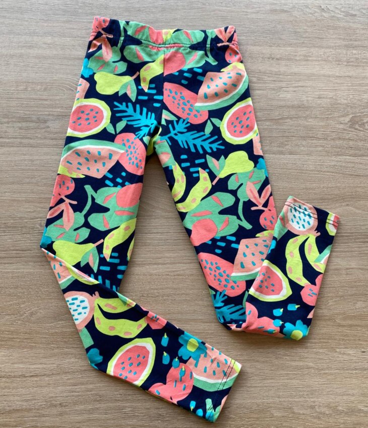 fernandaramoskids com br Calça Legging Infantil Feminina Estampada Fundo Azul Marinho 2