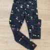 fernandaramoskids com br Calça Legging Infantil Feminina Estampada Xadrez Preta 2