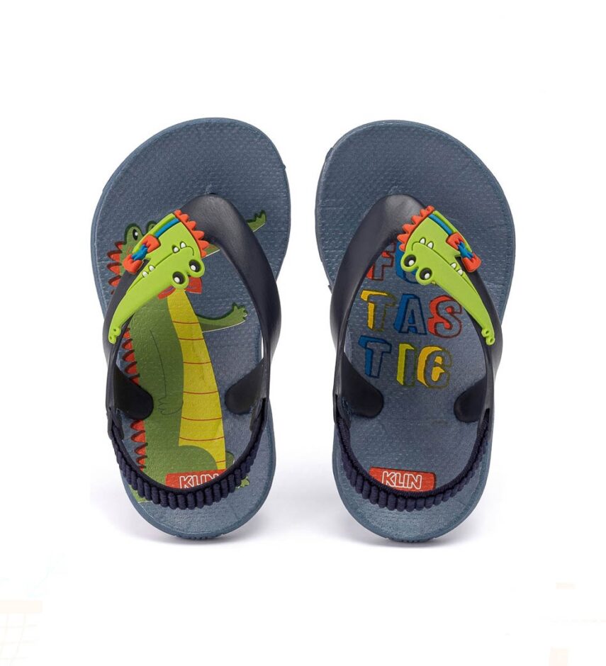 Chinelo Infantil Masculino Jacaré Azul Marinho Fernanda Ramos Kids