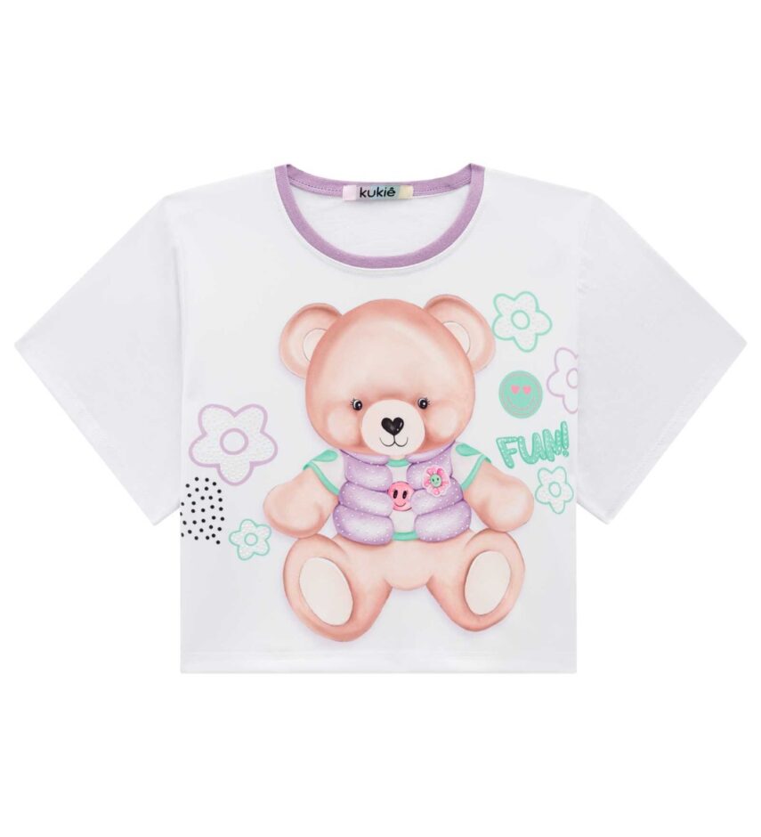 fernandaramoskids com br Conjunto Infantil Feminino Blusa Boxy Over e Short Verde 2