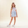 Conjunto Infantil Feminino Blusa com Detalhe de Amarração do Lado Short Linho Fernanda Ramos Kids
