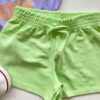 fernandaramoskids com br Conjunto Infantil Feminino Blusa com Elástico Lilás Short Verde 2