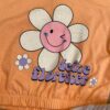 fernandaramoskids com br Conjunto Infantil Feminino Blusa com Elástico Salmão Short Cinza 1