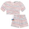 fernandaramoskids com br Conjunto Infantil Feminino Blusa Cropped Amarração e Short 2