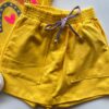 fernandaramoskids com br Conjunto Infantil Feminino Blusa Cropped Arco Iris e Short Saia Amarelo 2