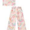 fernandaramoskids com br Conjunto Infantil Feminino Blusa Cropped Calça Pantacourt Estampado 3