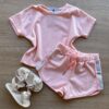 fernandaramoskids com br Conjunto Infantil Feminino Blusa Cropped Short You Can 1