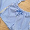 fernandaramoskids com br Conjunto Infantil Feminino Blusa Cropped Short You Can Azul 1
