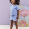Conjunto Infantil Feminino Blusa Cropped Short You Can Azul Fernanda ramos kids
