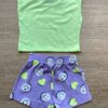 fernandaramoskids com br Conjunto Infantil Feminino Blusa Cropped Verde Lima e Short Lilás 3